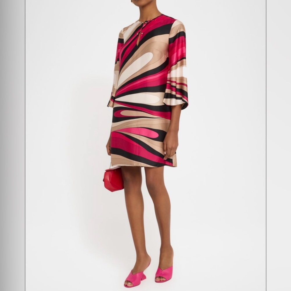 Trina Turk Nallia Abstract Print Shift Dress Sz 4 NWT